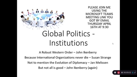 Thumbnail for Lecture - Global Politics Institutions (Global Governance and Diplomacy) 1 of 2