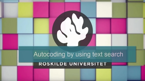 Thumbnail for Nvivo – Autocoding