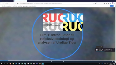 Thumbnail for Film 1: BK 2  - Introduktion til refleksiv sociologi