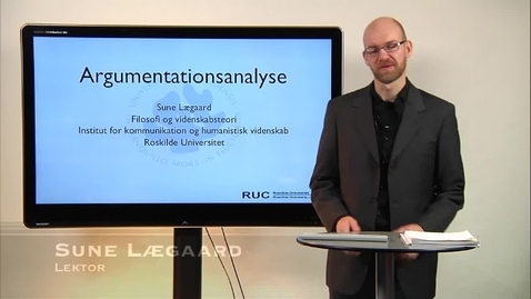 Thumbnail for Sune Lægaard om argumentationsanalyse