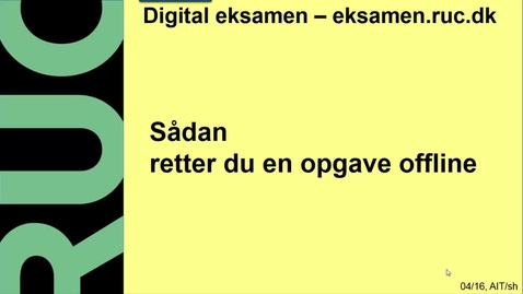 Thumbnail for Digital Eksamen: Rette opgave offline.