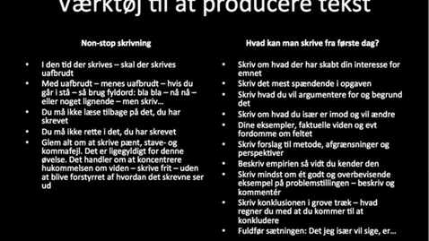 Thumbnail for Værktøjer til at producere tekst