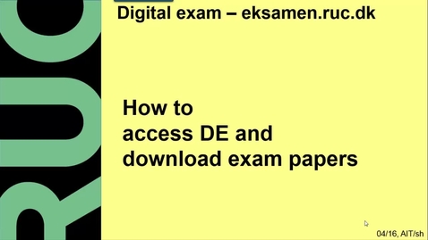Thumbnail for How to access DE and download exam papers