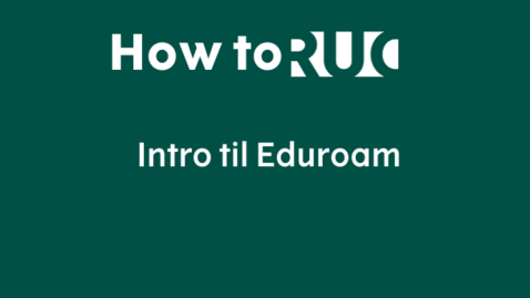 Thumbnail for IT: Intro til Eduroam
