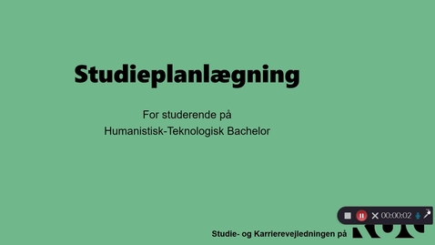 Thumbnail for HUMTEK studieplanlægning med Clara