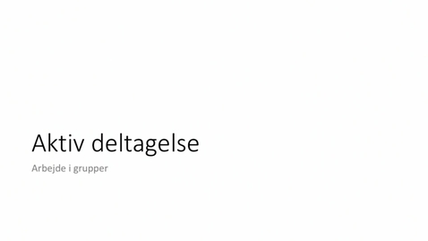 Thumbnail for Aktiv Deltagelse - Allan Westerling