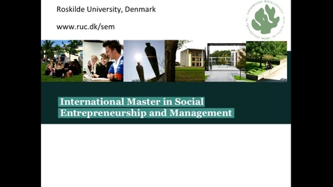 Thumbnail for Professor Roger Spear: Introduction to MA in Social Entrepreneuship and Management