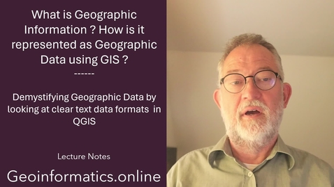 Thumbnail for Demystifying Geographic Data by looking at clear text data formats in GIS