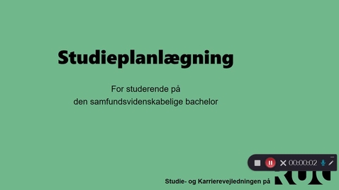 Thumbnail for SAMBACH studieplanlægning med Micky
