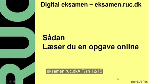 Thumbnail for Digital Eksamen: Rette opgave online