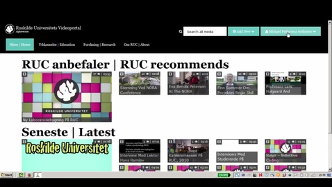 Thumbnail for Brugervejledning: Upload video til RUCs videoportal
