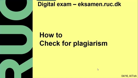 Thumbnail for How to Check for plagiarism