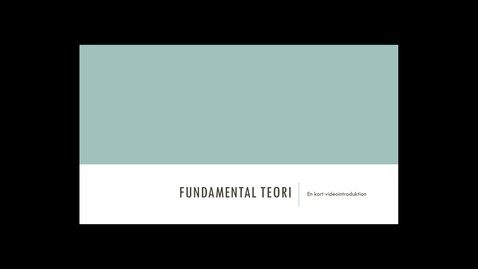 Thumbnail for 3. Fundamental teori