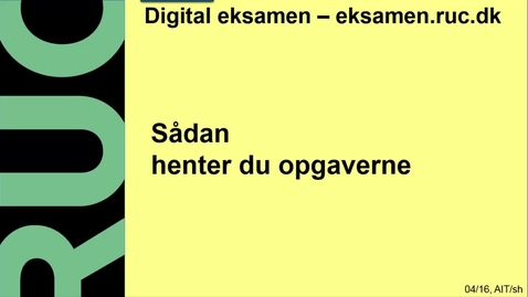 Thumbnail for Digital Eksamen: Hente opgaver