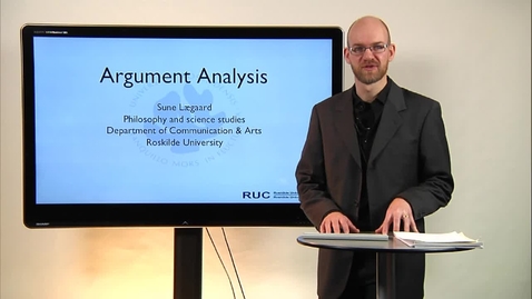 Thumbnail for Sune Lægaard talking about argument analysis