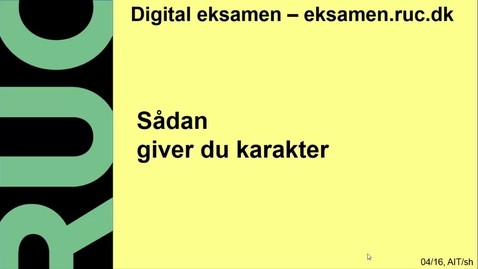 Thumbnail for Digital Eksamen: Karaktergivning