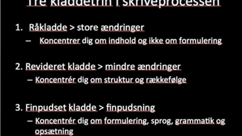 Thumbnail for Tre kladdetrin i skriveprocessen