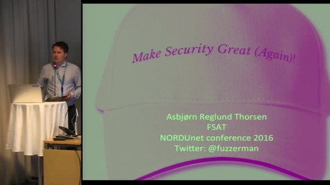 Thumbnail for Web security and Secure Research - NDN16 - Track3 D3 0900