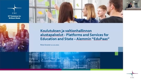 Thumbnail for Koulutuksen ja valtionhallinnon alustapalvelut – Risto Sivonen