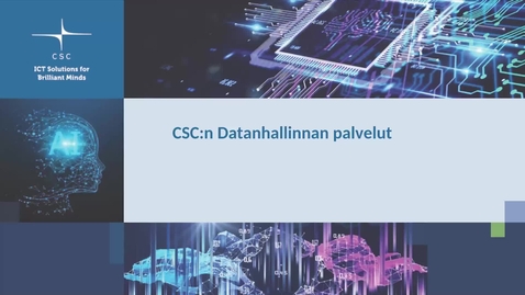 Thumbnail for Datanhallinnan palvelut – Janne Kanner