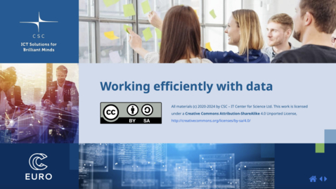 Thumbnail for 8. Working efficiently with data (Lecture)