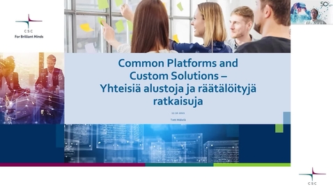 Thumbnail for Yhteiset alustat ja räätälöidyt palvelut – Totti Mäkelä