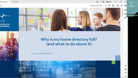 Thumbnail for Why is my home directory full?