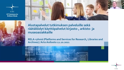 Thumbnail for Alustapalvelut tutkimuksen palveluille – Arto Aniluoto