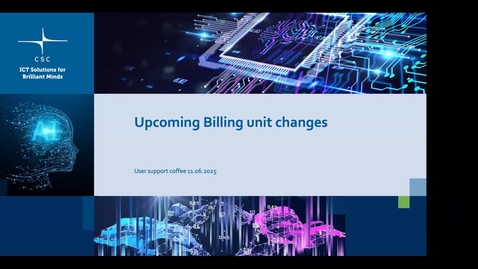 Thumbnail for Upcoming billing unit updates