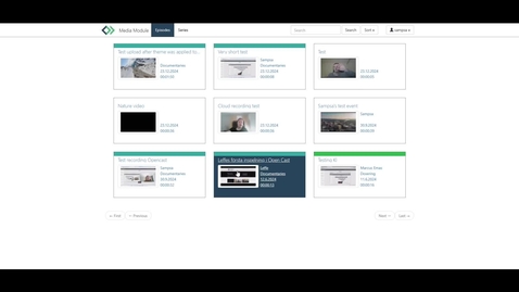 Thumbnail for Opencast Demo (Open Source Video Content Management System)