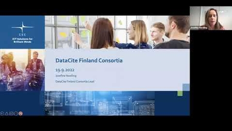 Thumbnail for DataCite-konsortion jäsenyys ja DOI-tunnukset organisaationne tutkimusdatanhallinnan tueksi