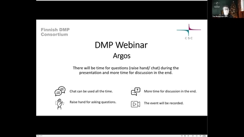 Thumbnail for DMP webinar series 2022: Argos