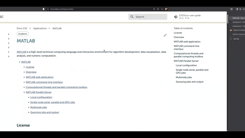 Thumbnail for Using MATLAB on CSC supercomputers (short talk at weekly research support session 29.10.2025)