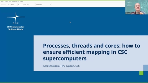Thumbnail for Processes, threads and cores: how to ensure efficient mapping in CSC supercomputers (short talk at CSC Research User Support Coffee)
