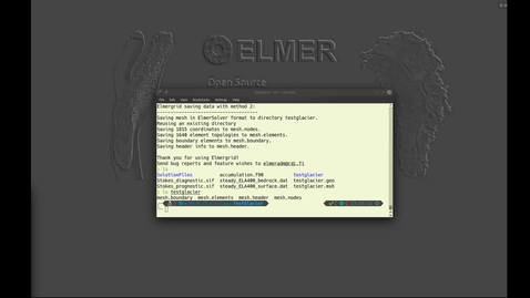 Thumbnail for Testglacier diagnostic: 4 Solver input file