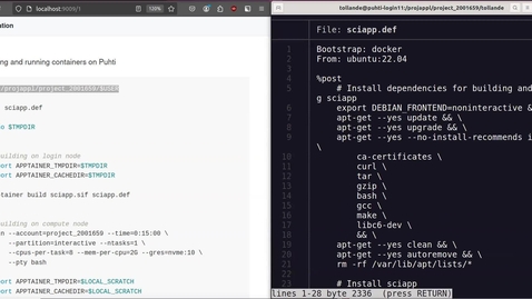 Thumbnail for Building and running Apptainer containers on Puhti