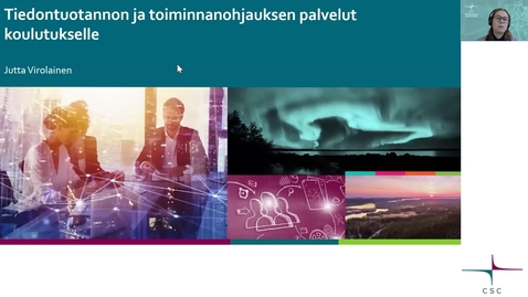 Thumbnail for Tiedontuotannon ja toiminnanohjauksen palvelut koulutukselle – Jutta Virolainen