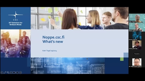 Thumbnail for Noppe.csc.fi : What's new (short talk at weekly research support session 11.9.2024)