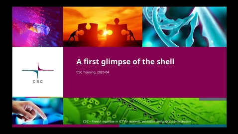 Thumbnail for Introduction to Linux: 4/1 First glimpse of the shell - the shell