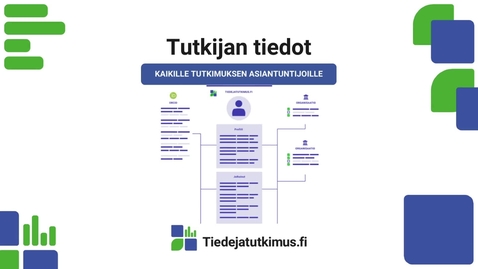 Thumbnail for Tutkijan tiedot -työkalun esittely