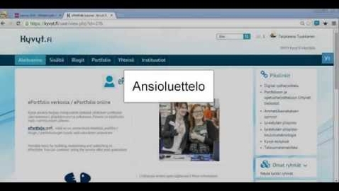 Thumbnail for Ansioluettelon luominen Kyvyt.fi