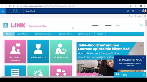 Thumbnail for Perehdytys: Mistä löytyy työharjoittelun oppimistehtävä