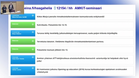 Thumbnail for Seminaaritallenne 20.4. iltapäivän esitykset