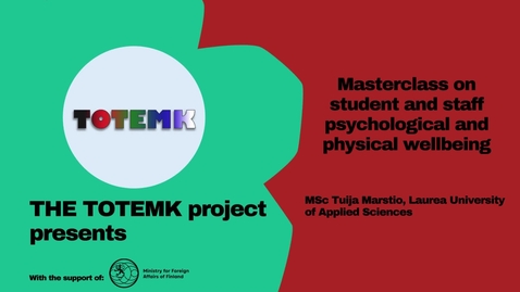 Thumbnail for TOTEMK MASTERCLASS WELLBEING Tuija