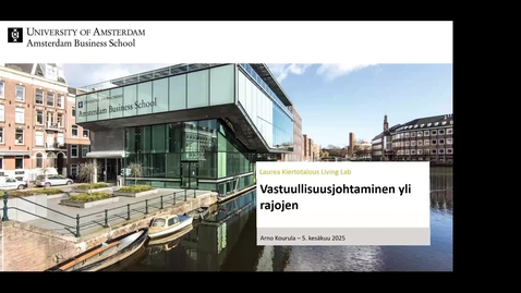 Thumbnail for 5.6.2025 Kiertotalous Living Labin aamukahvit Arno Kourula Vastuullisuusjohtaminen yli rajojen