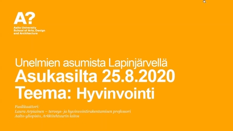 Thumbnail for Unelmien asumista Lapinjärvellä - hyvinvointi