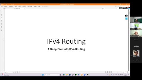 Thumbnail for IPv4 Routing - A Deep Dive into IPv4 Routing (Guest Lecturer 08.05.2025)