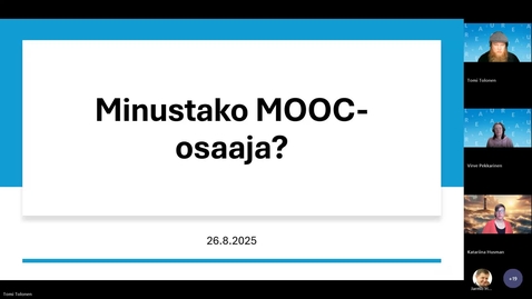 Thumbnail for dCELLin aamuklinikka 26.8.2025: Minustako MOOC-osaaja?