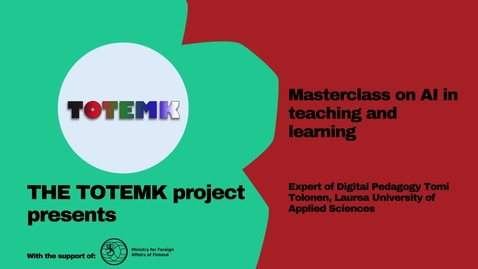 Thumbnail for TOTEMK MASTERCLASS AI