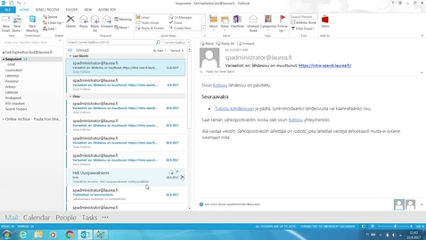 Thumbnail for Outlook: Poistettujen viestien palauttaminen